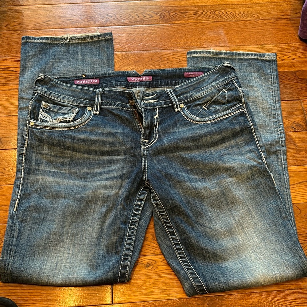 Vigoss Premium Jeans with back flap, Size 11 Length 33